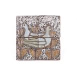 Maria Geurten (1929-1998), Two Doves signed limited edition studio pottery wall hanging.