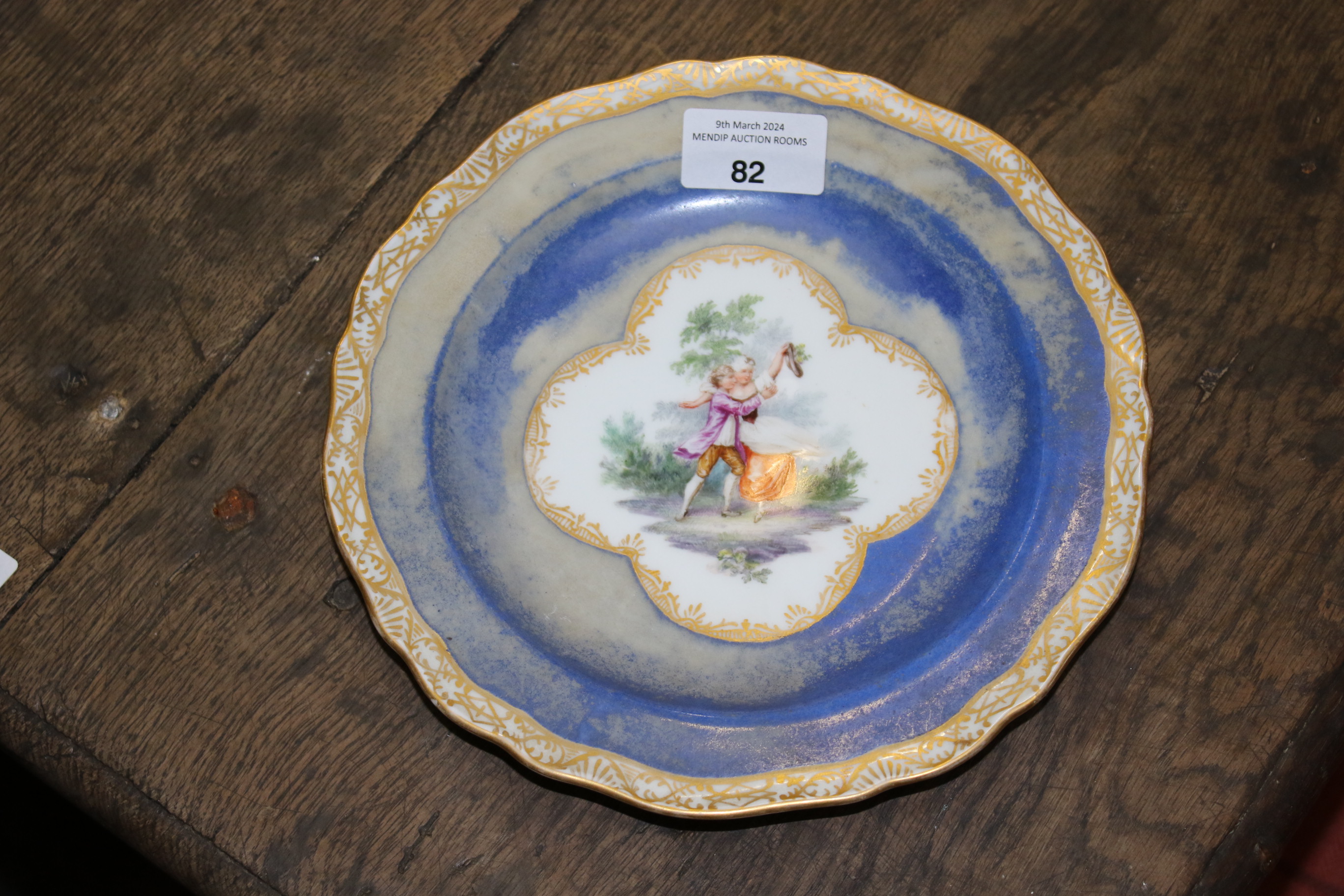 A 19th century Meissen plate. - Image 5 of 9