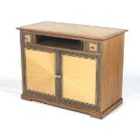 David Linley (born 1961), 'Chelsea' satinwood and Macassar ebony sideboard media cabinet.