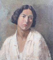 Ruth Moy (Armitage), early 20th century, oil on canvas, 'Oriental Girl' portrait.