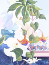 Patricia J Rogers (mid-late 20th century), oil on canvas board, 'The Greenhouse'.