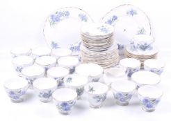 A Royal Vale bone china tea set. Including milk jug, two sugar bowls and sandwich plates, etc. Max.