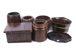 An assortment of vintage treen.
