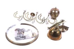 An Art Nouveau rise and fall ceiling light.