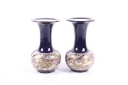 A pair of Meiji period Japanese Satsuma vases.