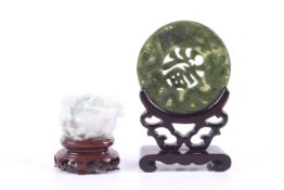 Two 20th century Chinese hardstone carvings.