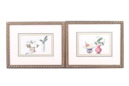 Two 19th century Chinese paintings on rice paper.