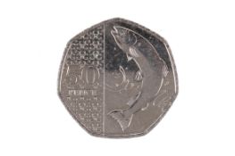 A scarce 2023 Salmon issue 50p coin.