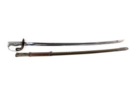 A Japanese WWII cavalry sword and scabbard.