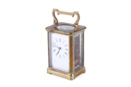 A Edwardian Brass carriage clock.