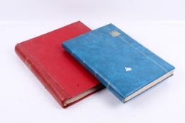 Stamp collection in two albums.