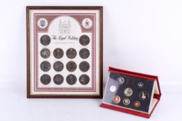A Great Britain 1995 proof coin set and a 1981 Royal Wedding coin collection.