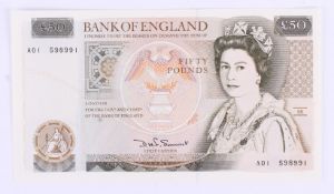 £50 note Somerset first run A01