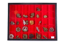 A collection of Royal Engineers and other military badges.