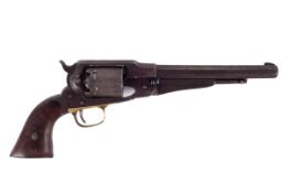 An American Remington single action revolver. No visible serial number, circa 1865, .