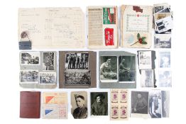 A collection of WWII ephemera from German war camps.