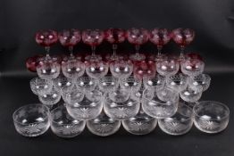 An assortment of 20th century glassware.
