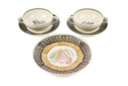 Three pieces of mid-century Susie Cooper ceramics.