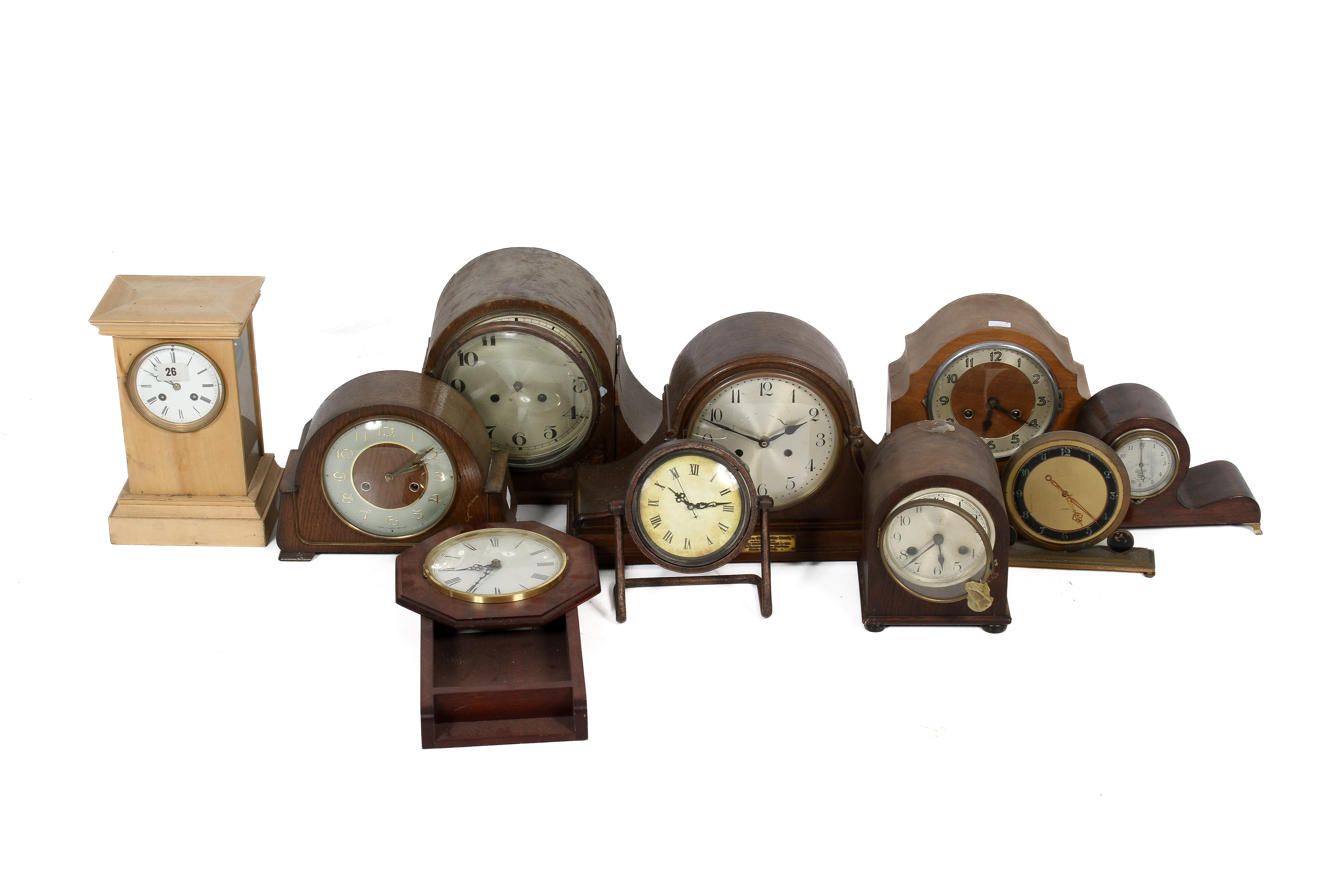 A collection of Victorian and later clocks.