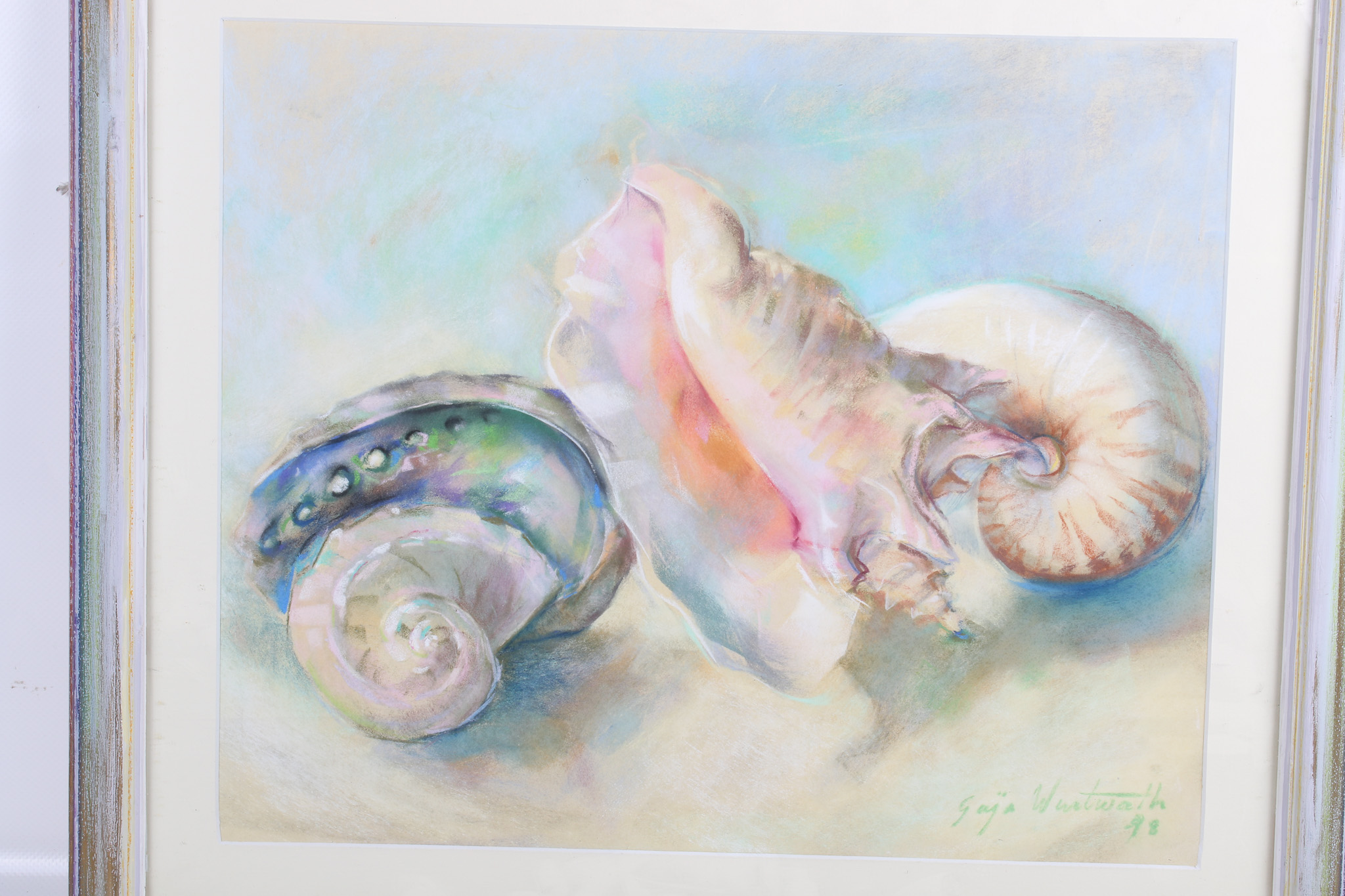 Gaja Wintworth (20th century) - 'Seashells' pastel. Signed and dated '98 bottom right. 42cm x 36cm. - Image 2 of 3