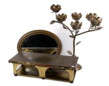 Three pieces of vintage brassware.