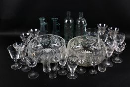 A collection of 20th century and later glassware.
