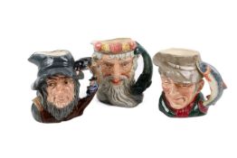 Three Royal Doulton Character jugs.