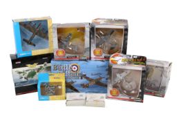An assortment of boxed diecast aircraft models.