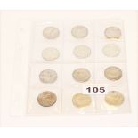 12 Deutsches Reich Silbermünzen x 12,5 gr. = 150 gr. Feinsilber