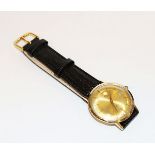 18 k Gelbgold Bucherer Herren Armbanduhr, automatik mit Datumsanzeige, intakt, an neuem
