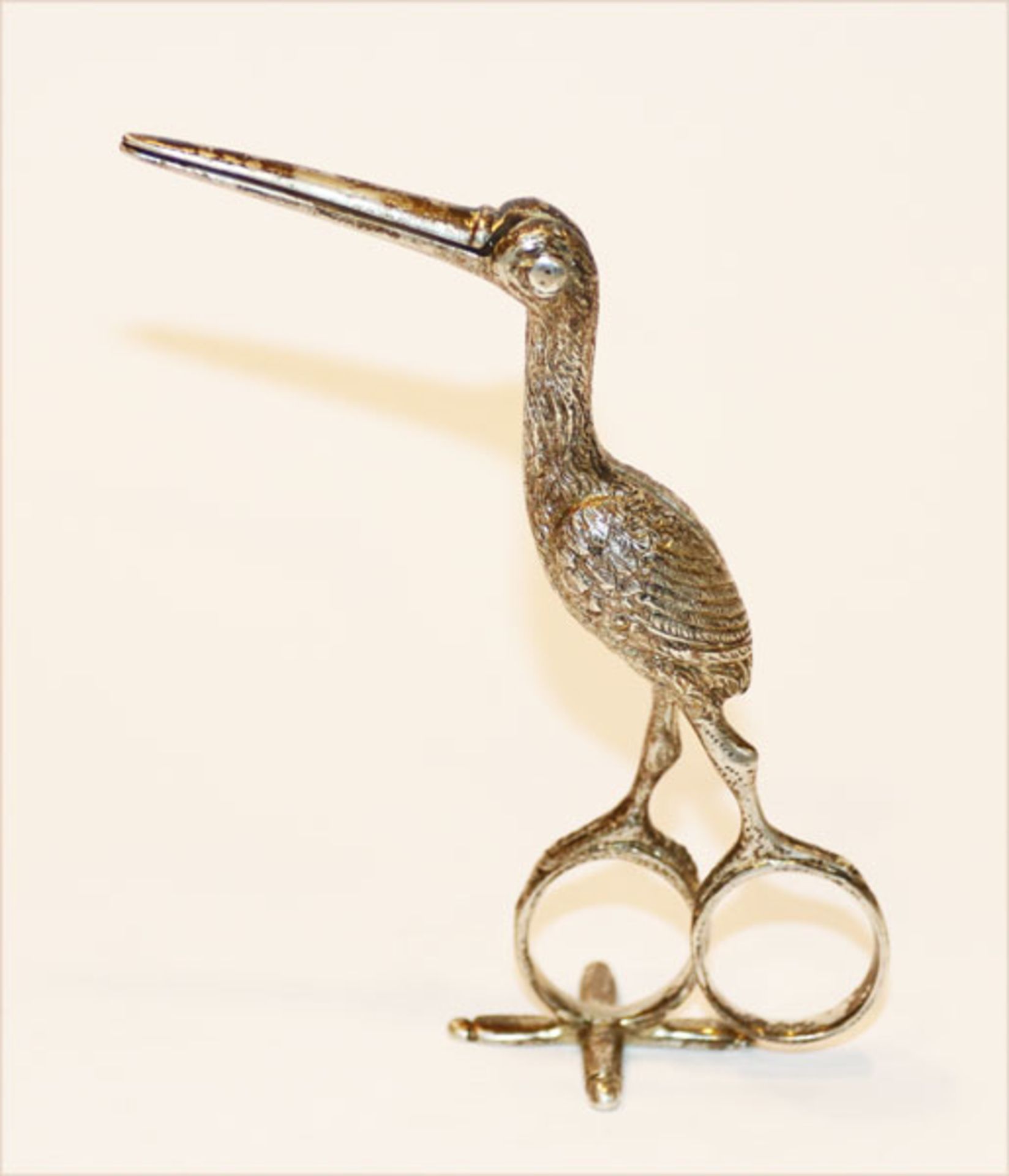 Silber Schere in Form eines Vogel, 51 gr., Holland, Gebrauchsspuren