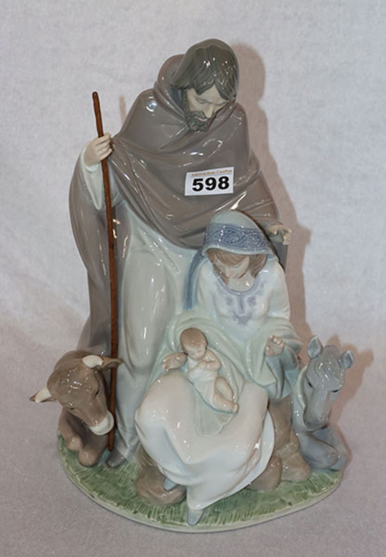 Lladro Porzellan Figurengruppe 'Heilige Familie', Entwurf von Francisco Catala aus dem Jahr 1993,