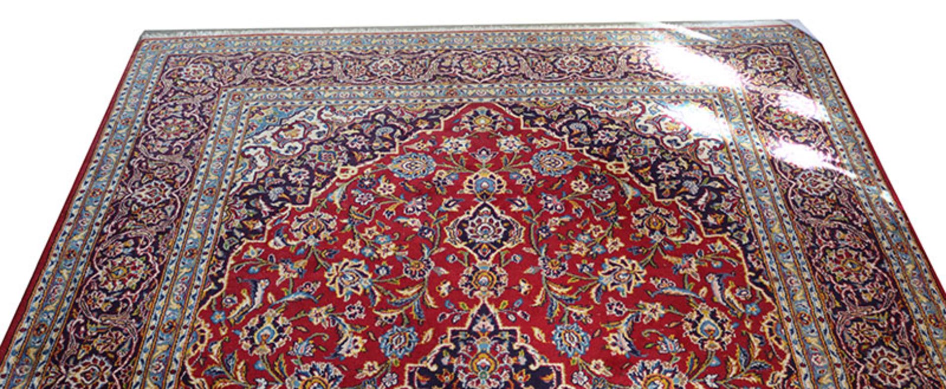 Teppich, Täbriz, rot/bunt, Gebrauchsspuren, 354 cm x 240 cm