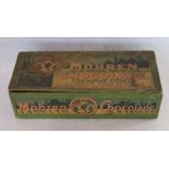 Karton 'Mohren Chocolade', aufklappbar, H 11 cm, B 36,5 cm, T 15,5 cm, beschädigt, Alters- und