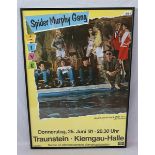 Poster 'Spider Murphy Gang', 25. Juni 1981, unter Glas gerahmt, incl. Rahmen 86 cm x 61 cm