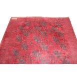 Teppich, Afghan, starke Gebrauchsspuren, abgetreten und beschädigt, 297 cm x 214 cm