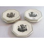 12 Villeroy & Boch Teller, Printemps, 4-Jahreszeitenteller, 4 x 3, gestochen 1827 von Henri Mouzin