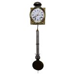 Comptoise Uhr mit Wecker, Firma C. Bailly á Figeac, Pendel und 2 Gewichte, Funktion nicht geprüft, H