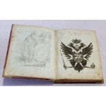 Buch 'Neues Adeliches Wappenwerk', zweiter Band, erster Teil, Nürnberg 1802, teils fleckig,