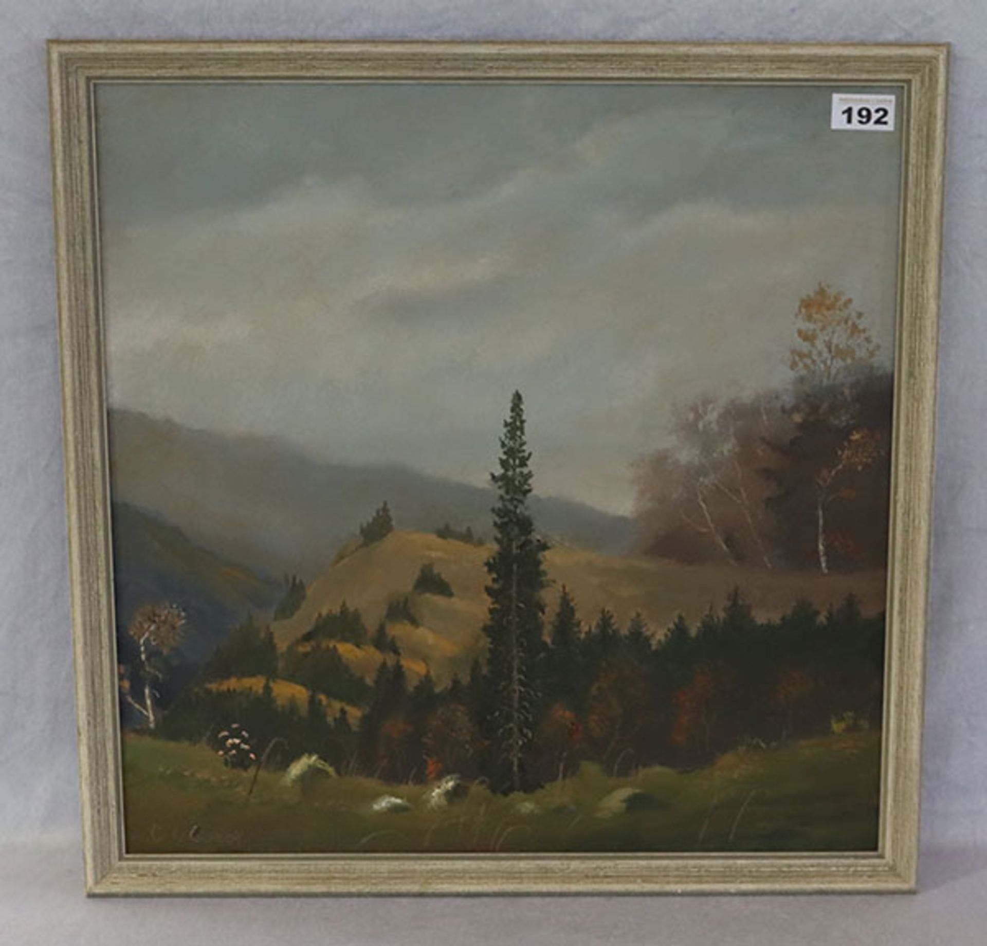 Gemälde ÖL/Hartfaser 'Aus dem Werdenfelser Land', signiert C. L. Loreck, * 14.11.1898 München + 11.