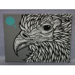 Gemälde Acryl/LW 'Papagei', rückseitig signiert Casiegraphics 2011, Bird Series 2, für Stefanie