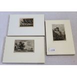 Konvolut von 25 Drucken, Stichen mit diversen Ansichten in Passepartout, 30,5 cm x 21,5 cm