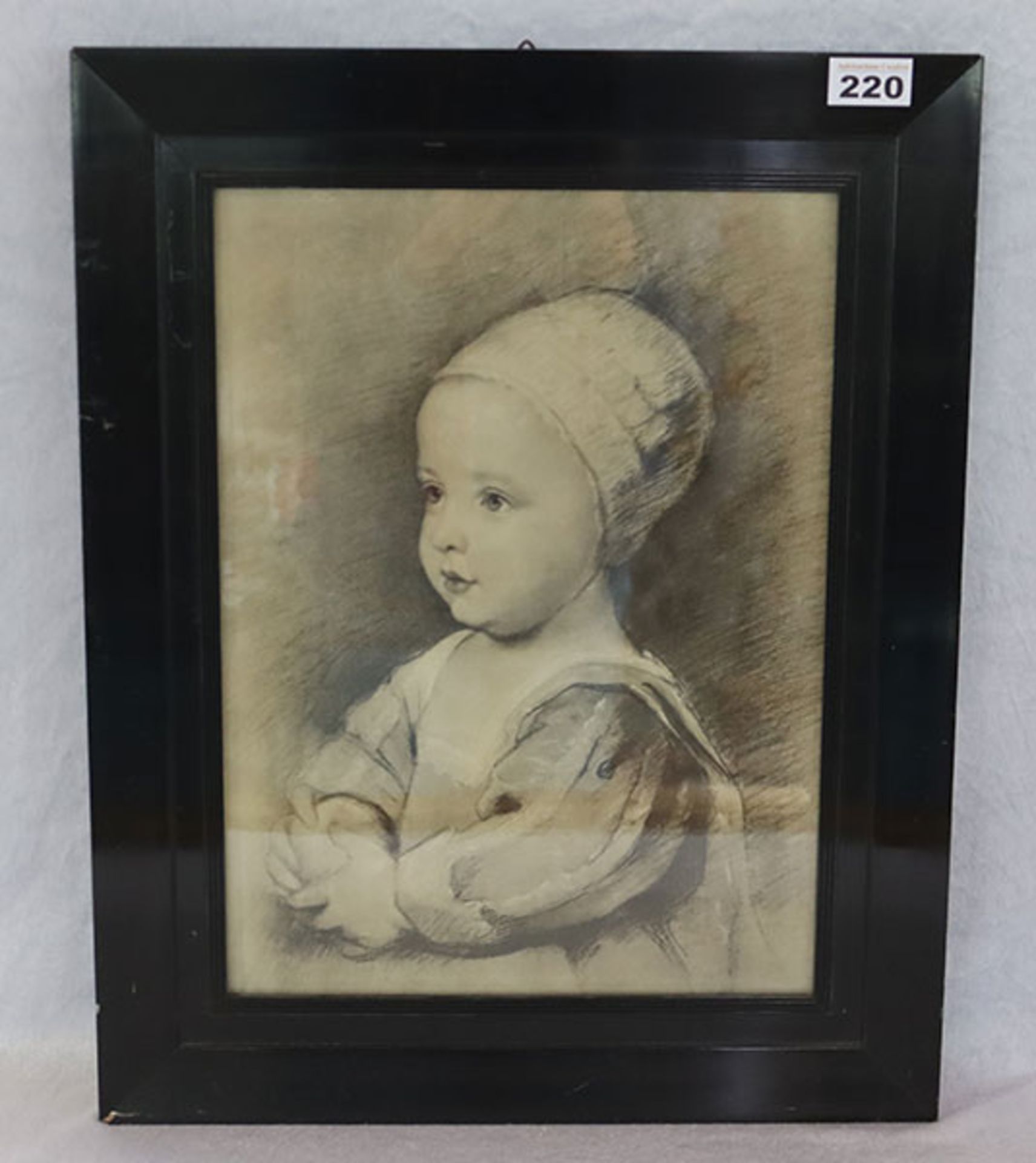 Druck,"Kinderbildnis - Portrait von König Charles I. von England", nach dem flämischen Maler