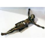 Bronze Figur 'Jesus', um 1900, L 83 cm, B 60 cm, kein Versand, Abholung oder Versand per Spedition