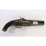 Schwarzpulver Pistole, 19. Jahrhundert, schlecht erhalten, Altersspuren, L 34 cm
