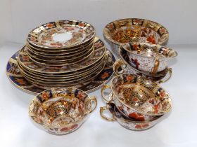 20 pieces of Royal Crown Derby Japan pattern tea china - pattern Nos. 2172 & 2614.
