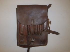 A German WWII leather map case.