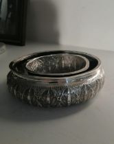 An Eastern white metal bowl, 5" diameter.