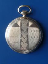 A Swiss Art Deco 9ct gold hunter cased pocket watch by Henry Grandjean & Cie., Geneve, having