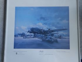 Two pairs of limited edition signed Frank Wootton aviation prints - 293/850, signed by Wing